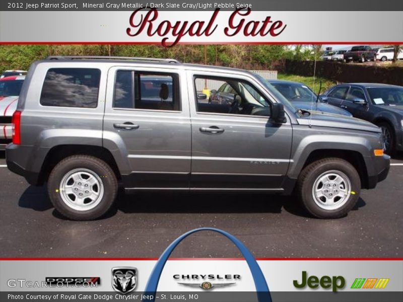 Mineral Gray Metallic / Dark Slate Gray/Light Pebble Beige 2012 Jeep Patriot Sport