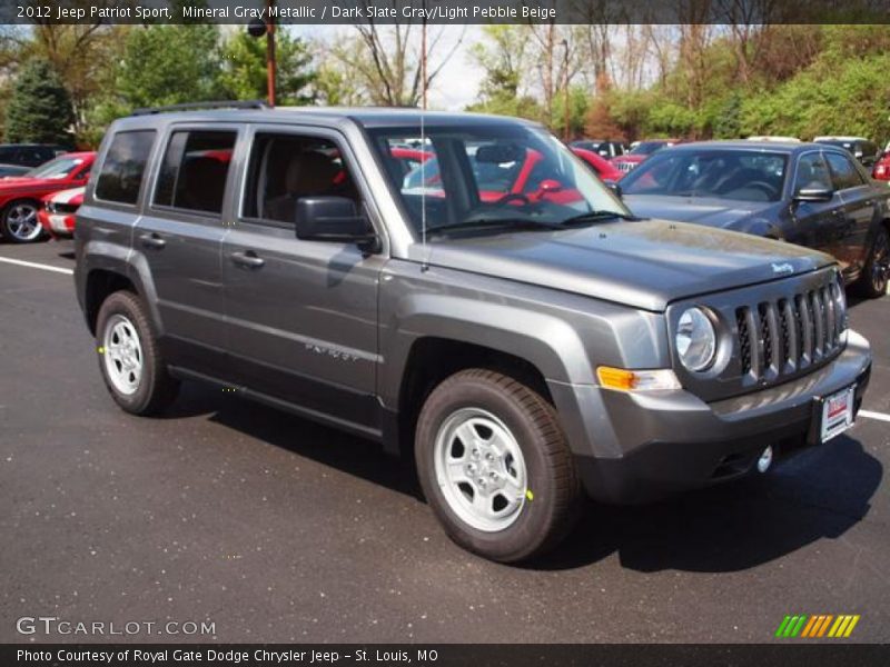 Mineral Gray Metallic / Dark Slate Gray/Light Pebble Beige 2012 Jeep Patriot Sport
