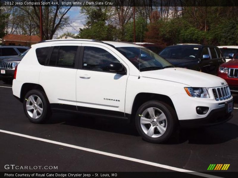Bright White / Dark Slate Gray 2012 Jeep Compass Sport 4x4