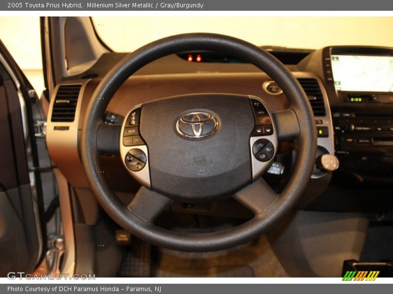 Millenium Silver Metallic / Gray/Burgundy 2005 Toyota Prius Hybrid