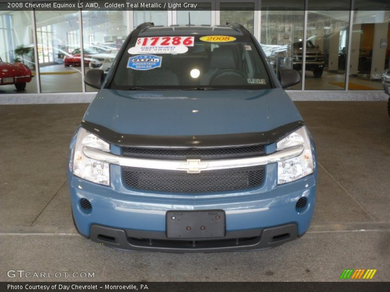Golden Teal Metallic / Light Gray 2008 Chevrolet Equinox LS AWD