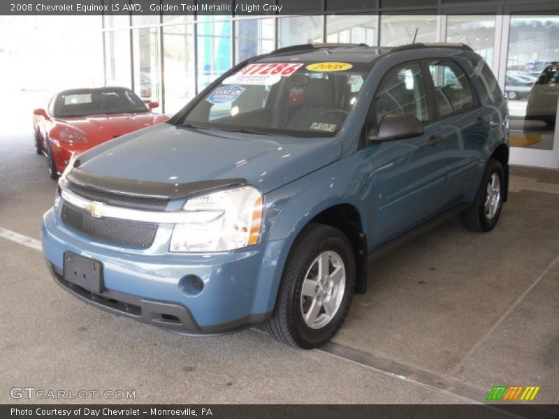 Golden Teal Metallic / Light Gray 2008 Chevrolet Equinox LS AWD