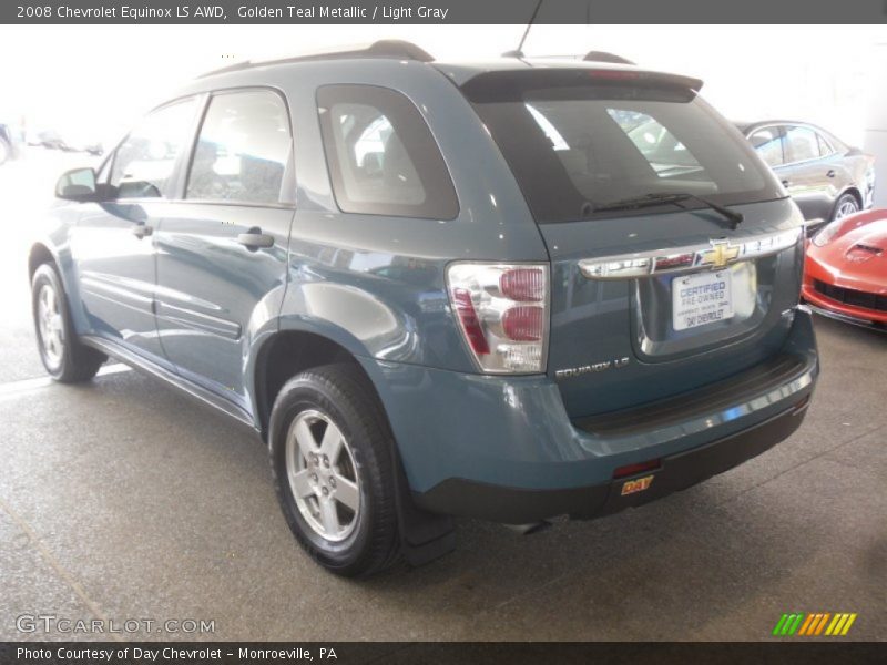 Golden Teal Metallic / Light Gray 2008 Chevrolet Equinox LS AWD