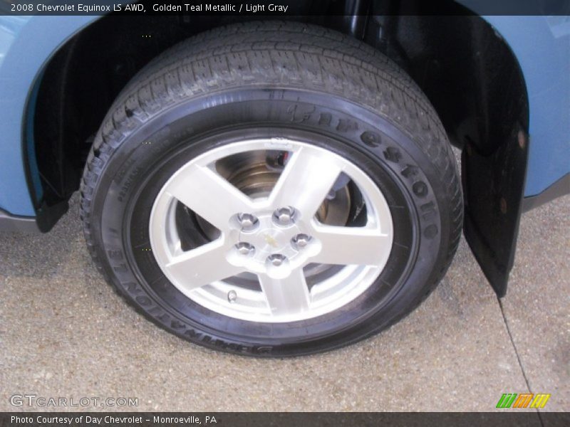 Golden Teal Metallic / Light Gray 2008 Chevrolet Equinox LS AWD