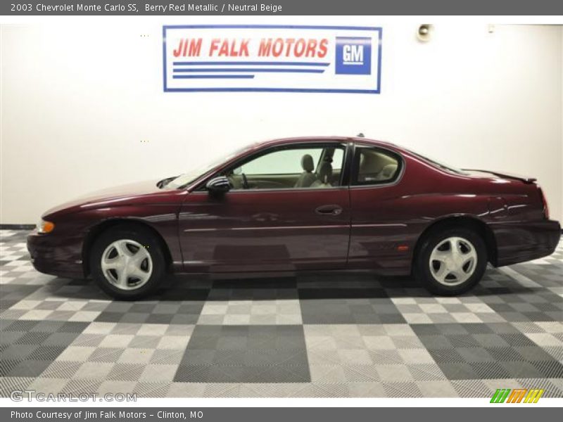 Berry Red Metallic / Neutral Beige 2003 Chevrolet Monte Carlo SS
