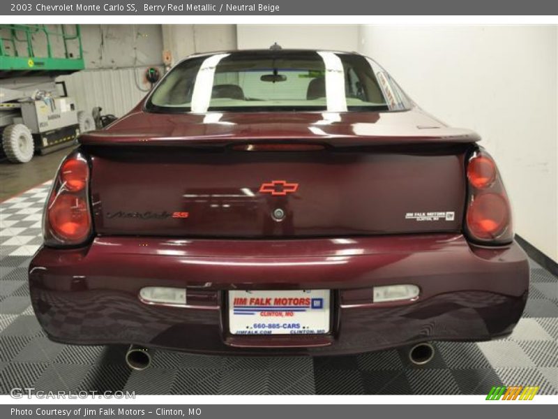 Berry Red Metallic / Neutral Beige 2003 Chevrolet Monte Carlo SS