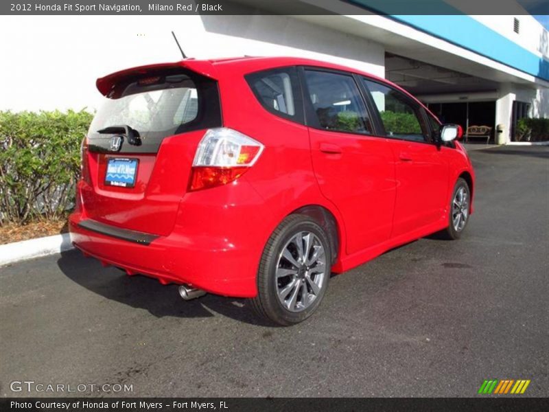 Milano Red / Black 2012 Honda Fit Sport Navigation