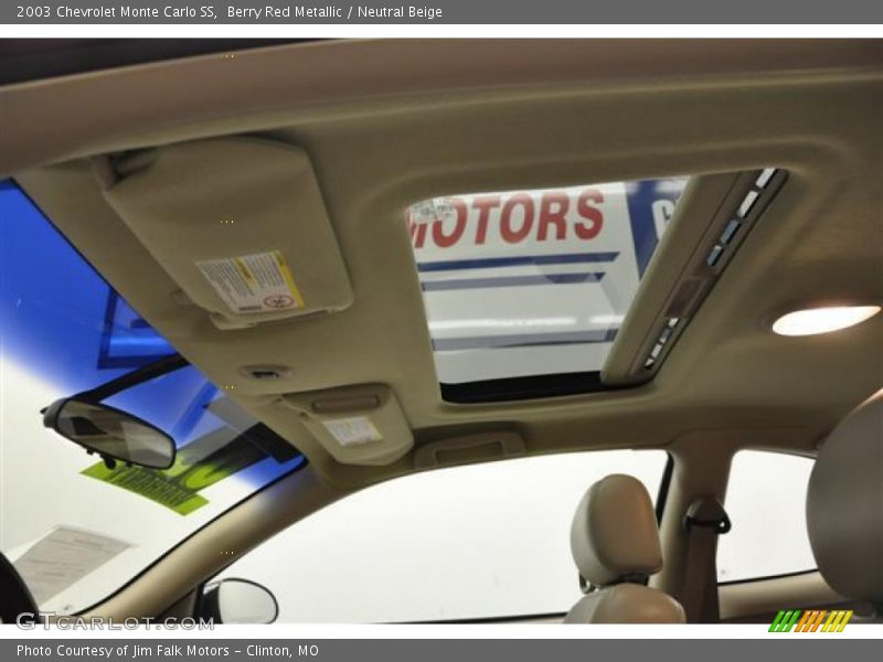 Berry Red Metallic / Neutral Beige 2003 Chevrolet Monte Carlo SS