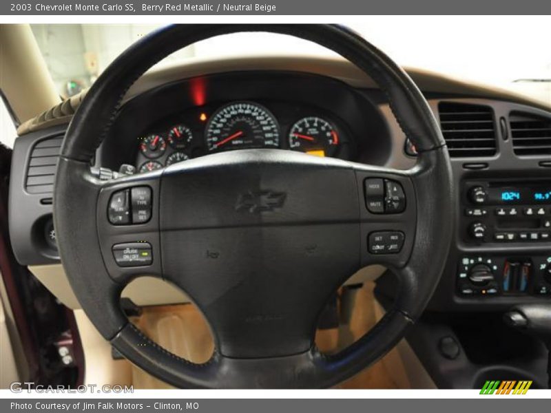 Berry Red Metallic / Neutral Beige 2003 Chevrolet Monte Carlo SS