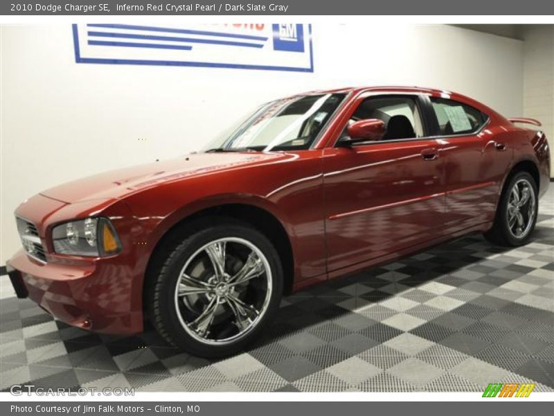 Inferno Red Crystal Pearl / Dark Slate Gray 2010 Dodge Charger SE
