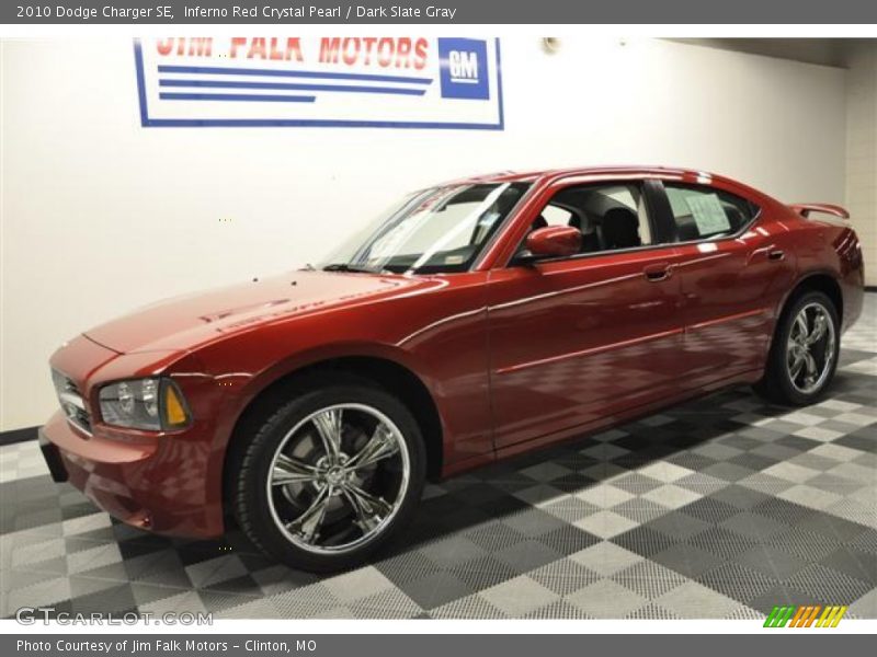 Inferno Red Crystal Pearl / Dark Slate Gray 2010 Dodge Charger SE