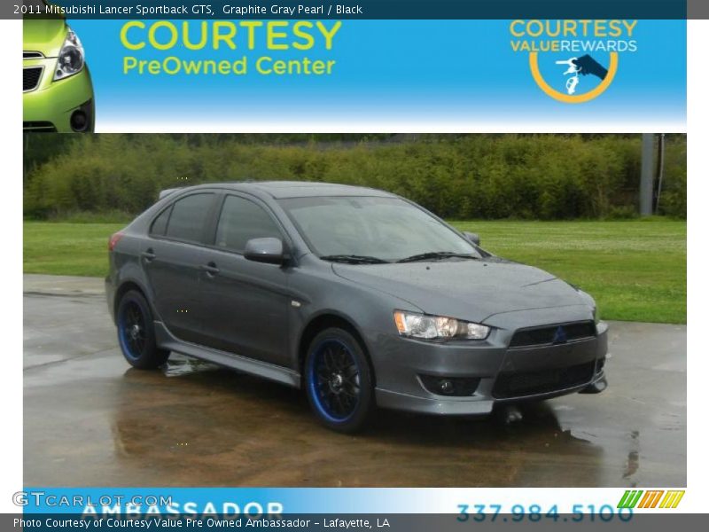 Graphite Gray Pearl / Black 2011 Mitsubishi Lancer Sportback GTS