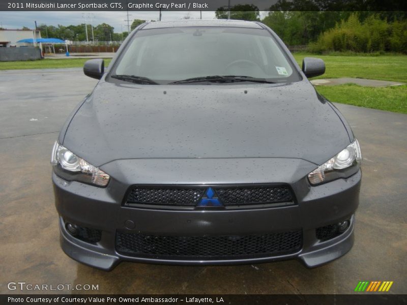 Graphite Gray Pearl / Black 2011 Mitsubishi Lancer Sportback GTS