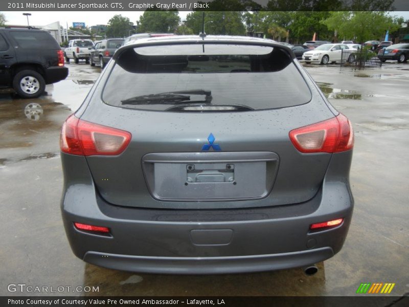 Graphite Gray Pearl / Black 2011 Mitsubishi Lancer Sportback GTS