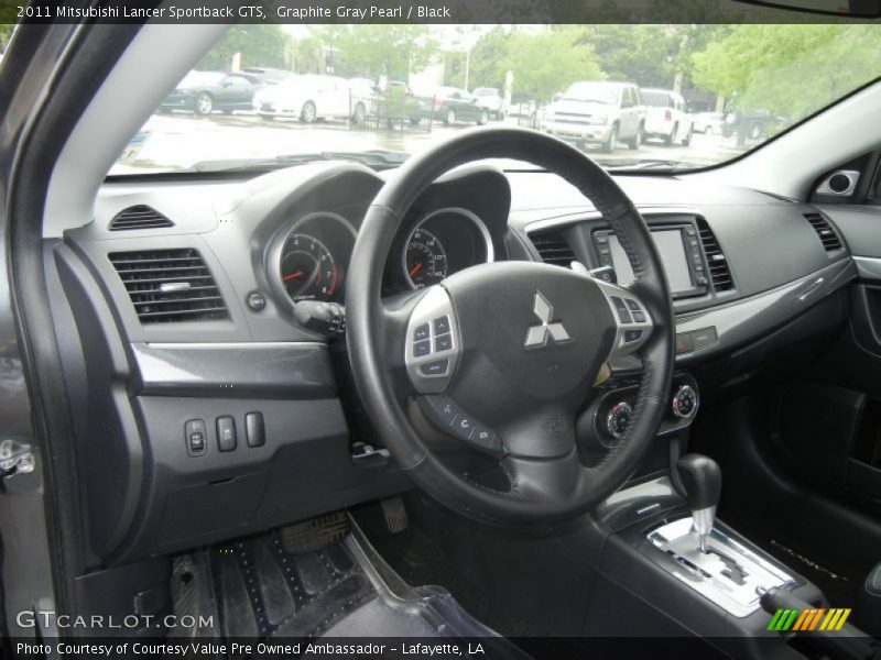 Graphite Gray Pearl / Black 2011 Mitsubishi Lancer Sportback GTS