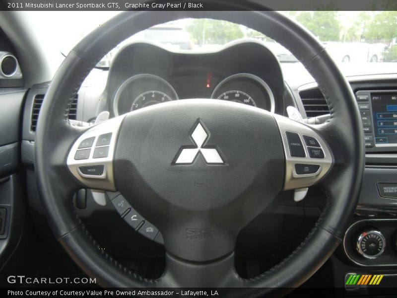 Graphite Gray Pearl / Black 2011 Mitsubishi Lancer Sportback GTS