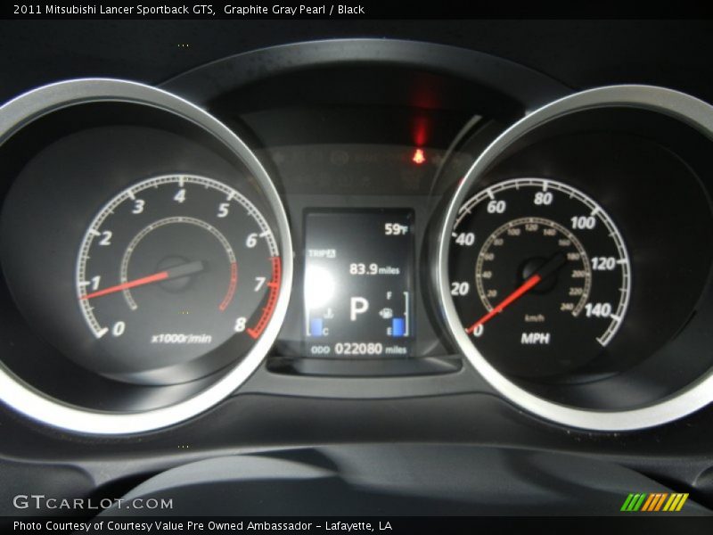 Graphite Gray Pearl / Black 2011 Mitsubishi Lancer Sportback GTS