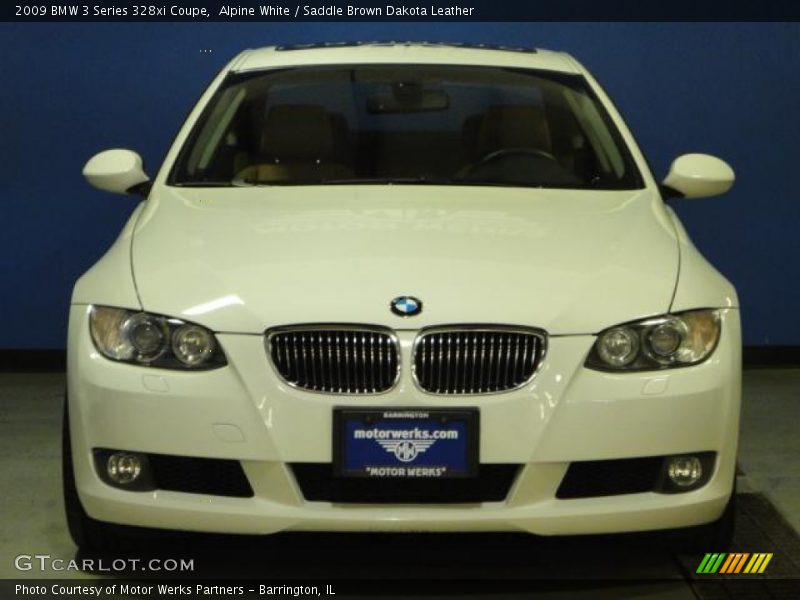 Alpine White / Saddle Brown Dakota Leather 2009 BMW 3 Series 328xi Coupe