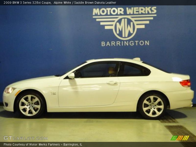 Alpine White / Saddle Brown Dakota Leather 2009 BMW 3 Series 328xi Coupe