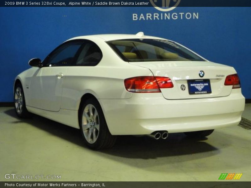Alpine White / Saddle Brown Dakota Leather 2009 BMW 3 Series 328xi Coupe