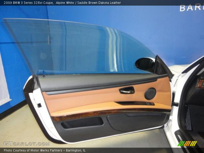 Alpine White / Saddle Brown Dakota Leather 2009 BMW 3 Series 328xi Coupe