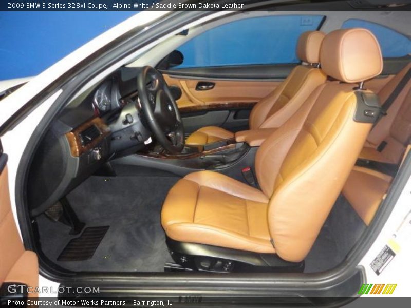 Alpine White / Saddle Brown Dakota Leather 2009 BMW 3 Series 328xi Coupe