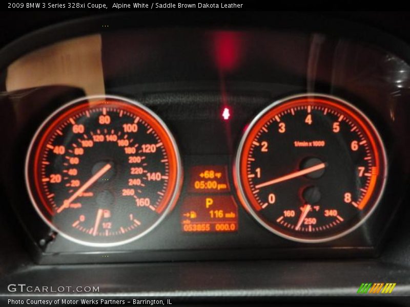 Alpine White / Saddle Brown Dakota Leather 2009 BMW 3 Series 328xi Coupe