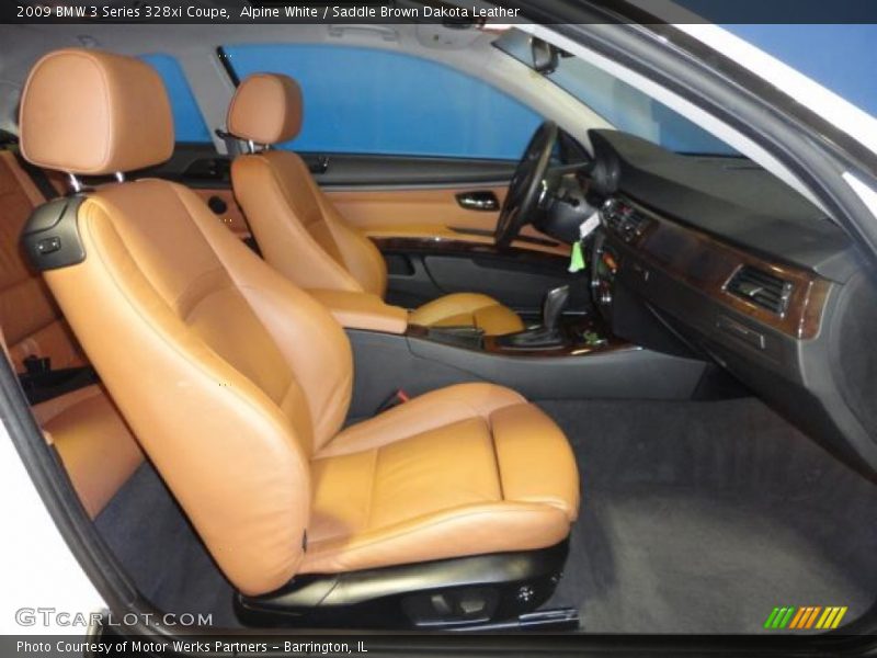 Alpine White / Saddle Brown Dakota Leather 2009 BMW 3 Series 328xi Coupe