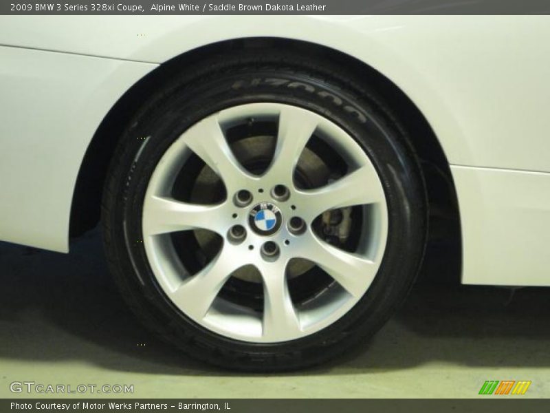 Alpine White / Saddle Brown Dakota Leather 2009 BMW 3 Series 328xi Coupe