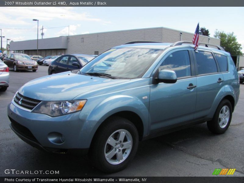 Aqua Metallic / Black 2007 Mitsubishi Outlander LS 4WD