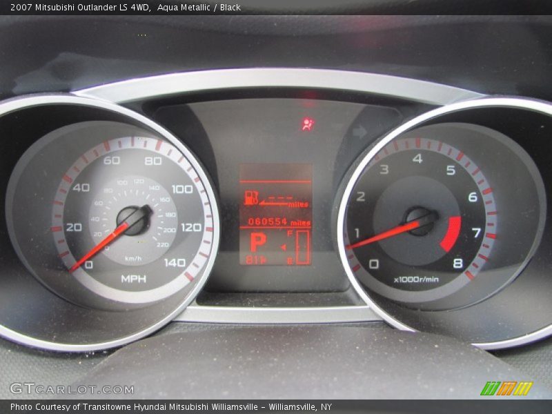 Aqua Metallic / Black 2007 Mitsubishi Outlander LS 4WD