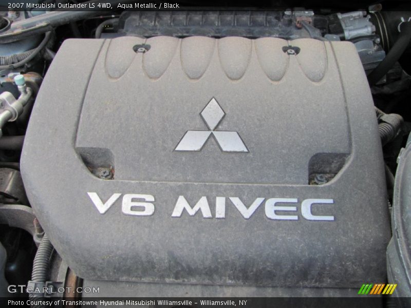 Aqua Metallic / Black 2007 Mitsubishi Outlander LS 4WD