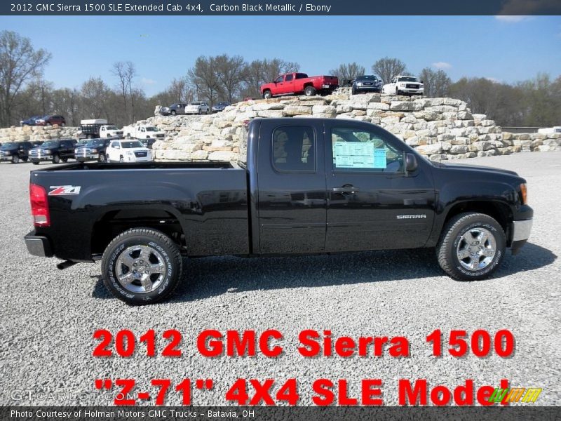 Carbon Black Metallic / Ebony 2012 GMC Sierra 1500 SLE Extended Cab 4x4