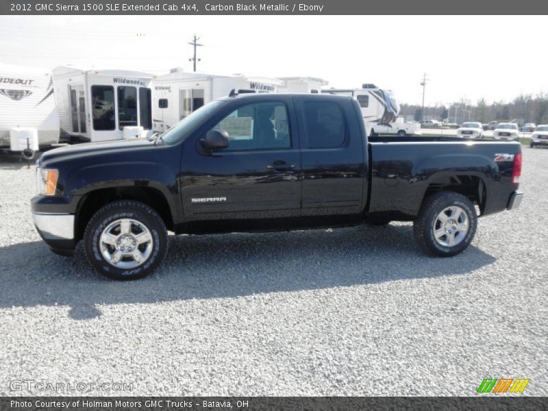 Carbon Black Metallic / Ebony 2012 GMC Sierra 1500 SLE Extended Cab 4x4