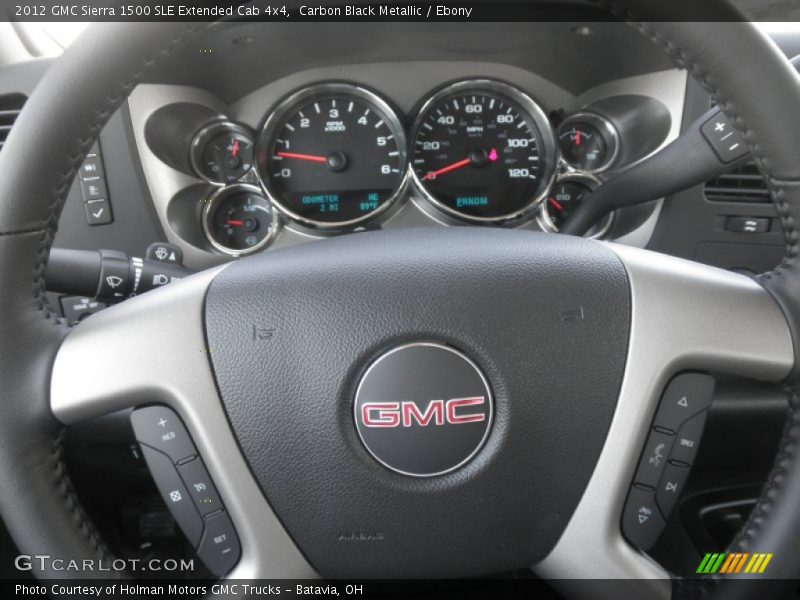 Carbon Black Metallic / Ebony 2012 GMC Sierra 1500 SLE Extended Cab 4x4