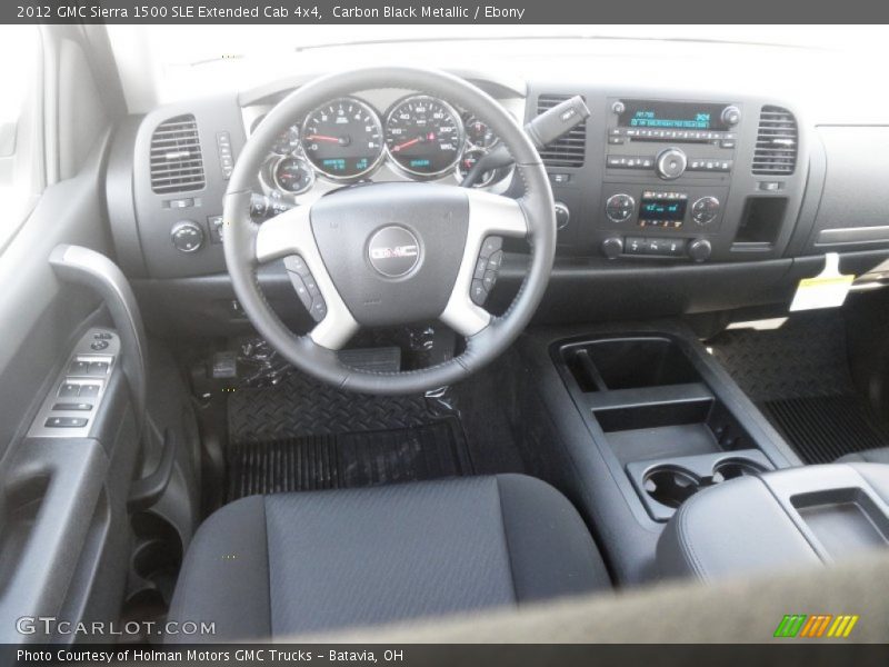 Carbon Black Metallic / Ebony 2012 GMC Sierra 1500 SLE Extended Cab 4x4