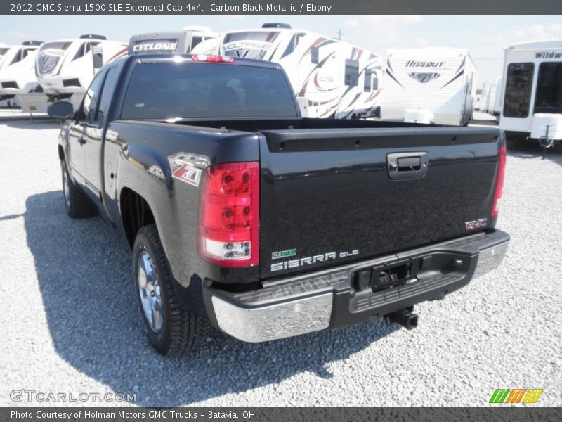 Carbon Black Metallic / Ebony 2012 GMC Sierra 1500 SLE Extended Cab 4x4