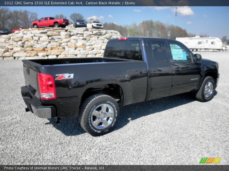 Carbon Black Metallic / Ebony 2012 GMC Sierra 1500 SLE Extended Cab 4x4