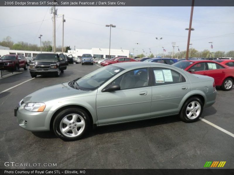 Satin Jade Pearlcoat / Dark Slate Grey 2006 Dodge Stratus SXT Sedan