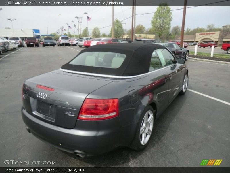 Dolphin Gray Metallic / Platinum 2007 Audi A4 2.0T quattro Cabriolet