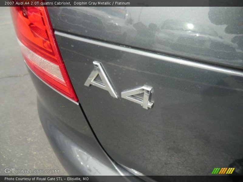 Dolphin Gray Metallic / Platinum 2007 Audi A4 2.0T quattro Cabriolet
