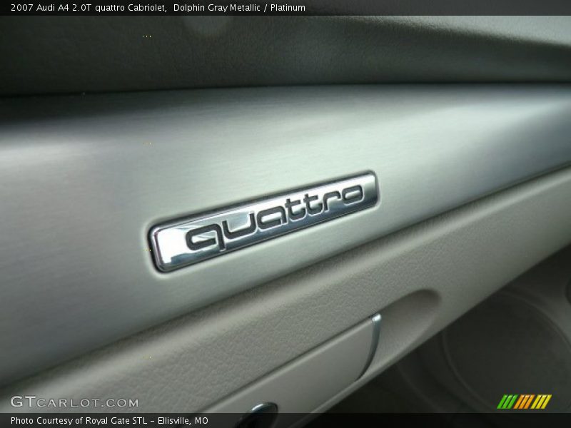 Dolphin Gray Metallic / Platinum 2007 Audi A4 2.0T quattro Cabriolet