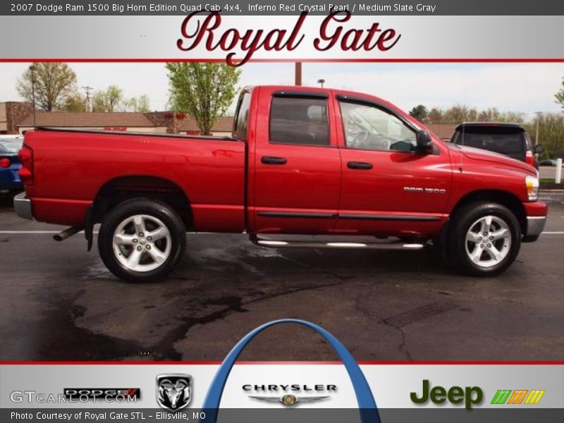 Inferno Red Crystal Pearl / Medium Slate Gray 2007 Dodge Ram 1500 Big Horn Edition Quad Cab 4x4