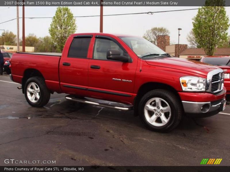 Inferno Red Crystal Pearl / Medium Slate Gray 2007 Dodge Ram 1500 Big Horn Edition Quad Cab 4x4