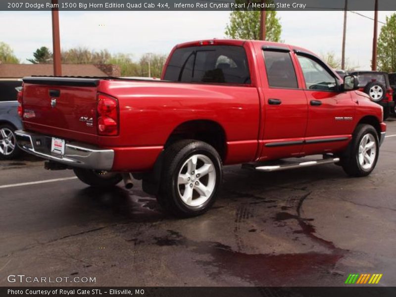 Inferno Red Crystal Pearl / Medium Slate Gray 2007 Dodge Ram 1500 Big Horn Edition Quad Cab 4x4