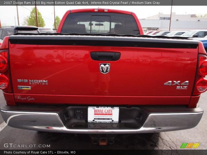 Inferno Red Crystal Pearl / Medium Slate Gray 2007 Dodge Ram 1500 Big Horn Edition Quad Cab 4x4