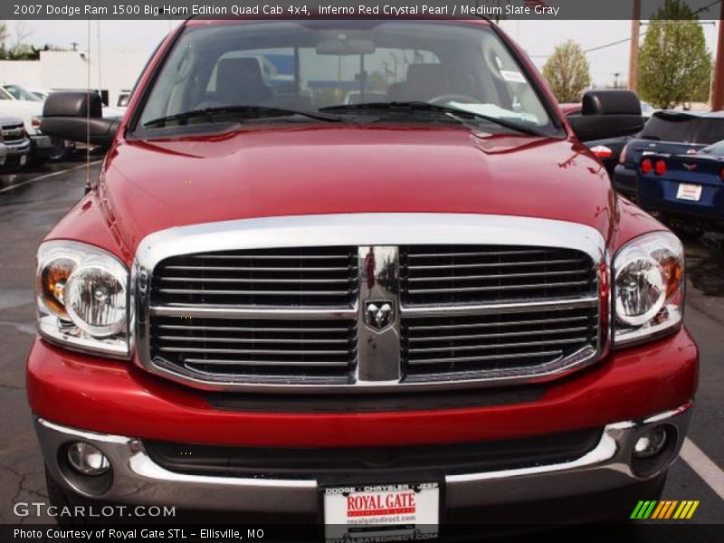 Inferno Red Crystal Pearl / Medium Slate Gray 2007 Dodge Ram 1500 Big Horn Edition Quad Cab 4x4