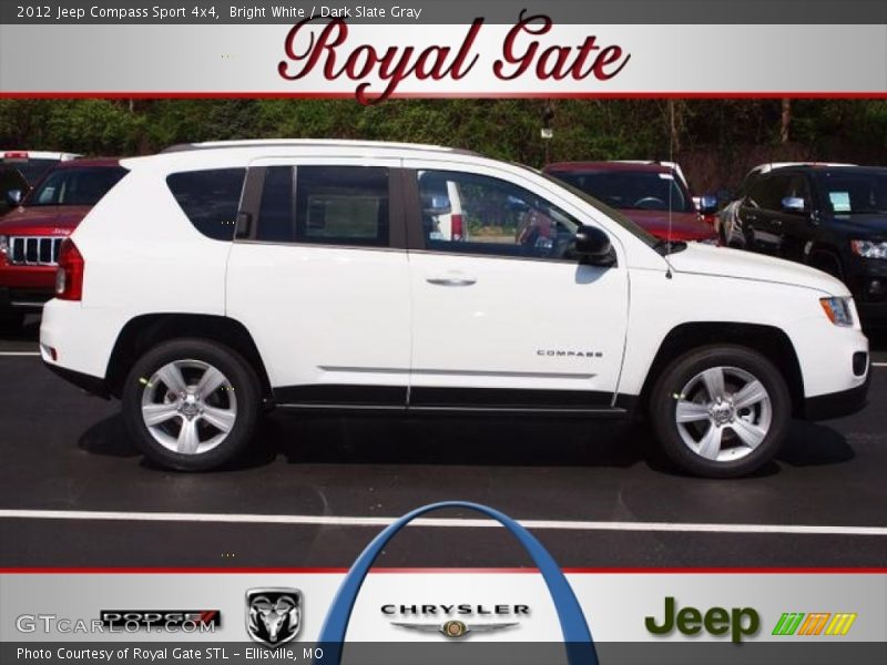 Bright White / Dark Slate Gray 2012 Jeep Compass Sport 4x4