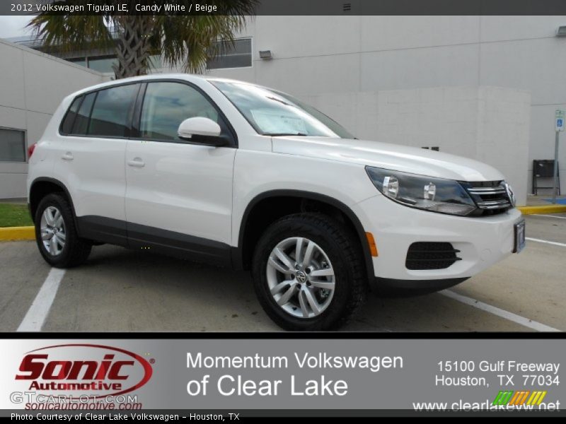 Candy White / Beige 2012 Volkswagen Tiguan LE