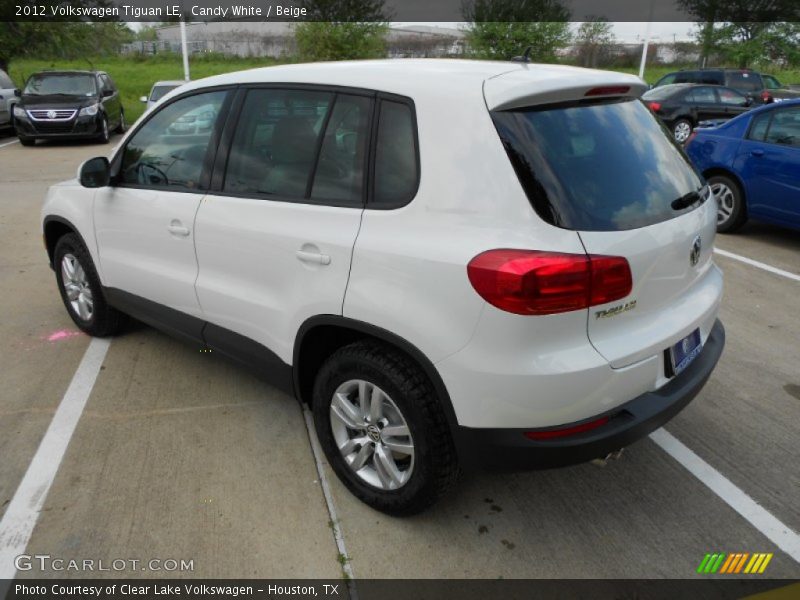 Candy White / Beige 2012 Volkswagen Tiguan LE